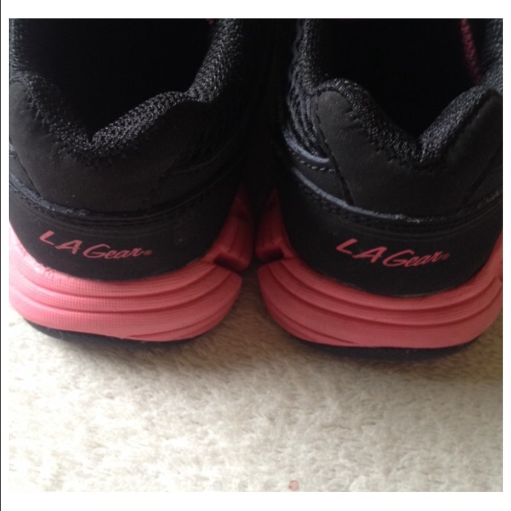 L.A. Gear Girls Running Shoes Black Pink Sneakers Size 1 | Athletic Trainers - Picture 10 of 10